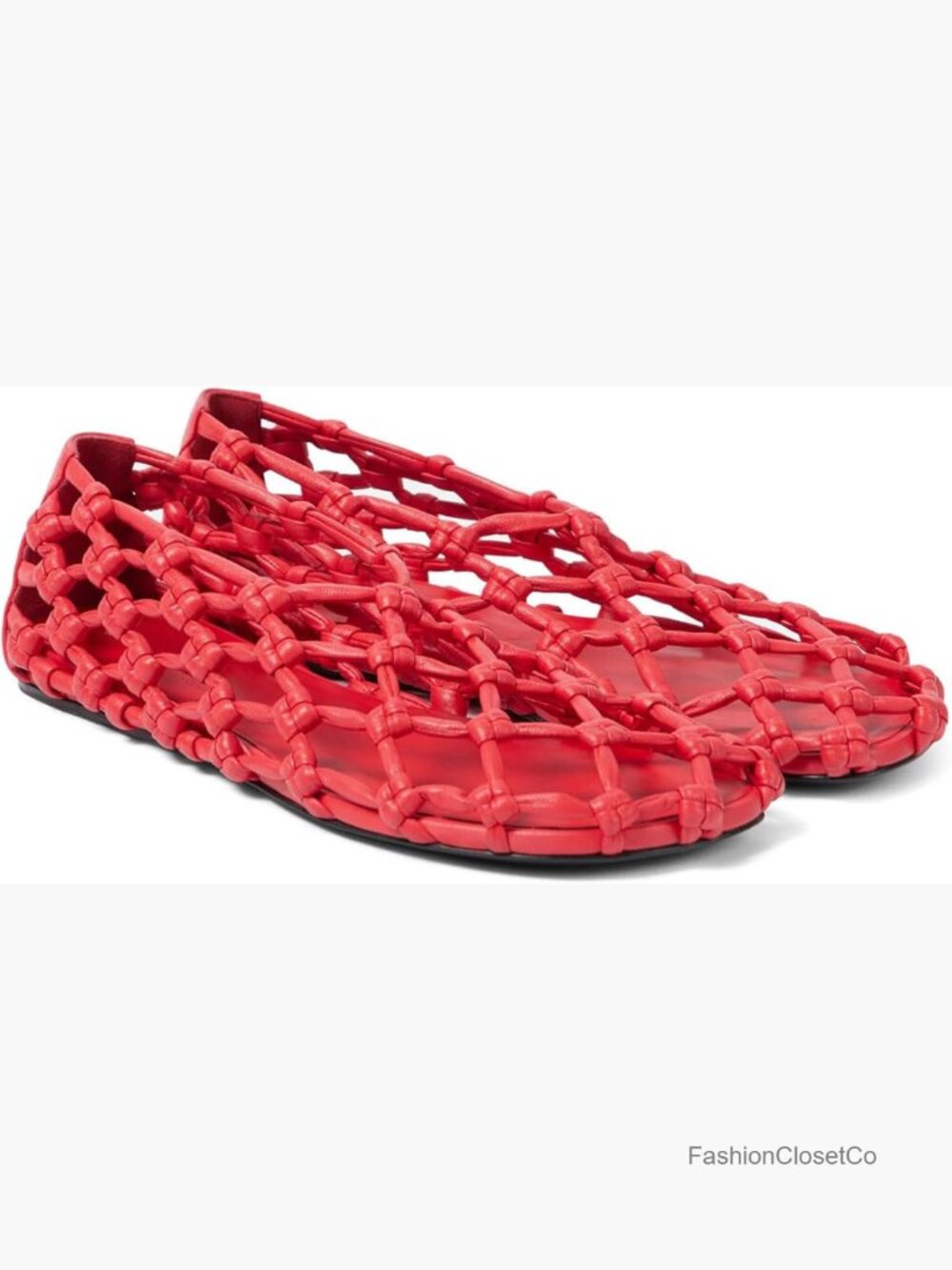 Mesh Ballet Flats for Women Round Toe Woven Hollow Breathable Slip-On Flats